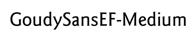 GoudySansEF-Medium font preview