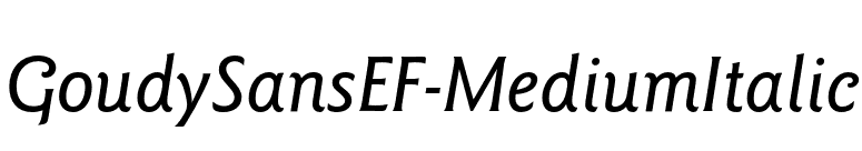 GoudySansEF-MediumItalic font preview