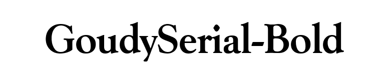 GoudySerial-Bold font preview