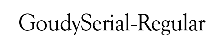 GoudySerial-Regular font preview