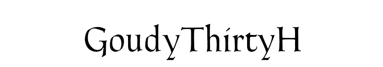 GoudyThirtyH font preview