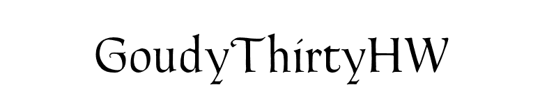 GoudyThirtyHW font preview