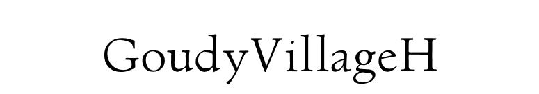 GoudyVillageH font preview