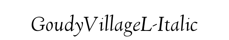 GoudyVillageL-Italic font preview