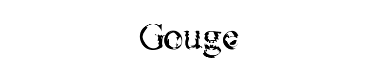 Gouge font preview