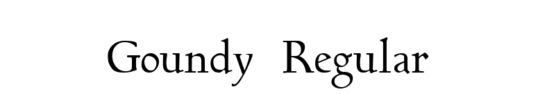 Goundy Regular font preview