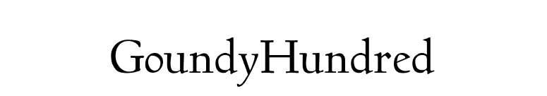 GoundyHundred font preview