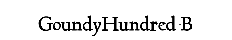 GoundyHundred-B font preview