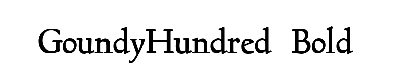 GoundyHundred Bold font preview