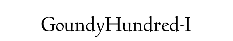 GoundyHundred-I font preview