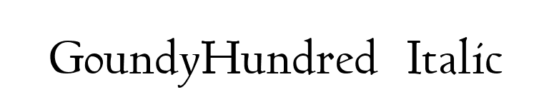 GoundyHundred Italic font preview