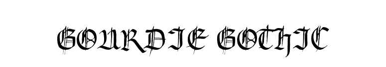 Gourdie Gothic font preview