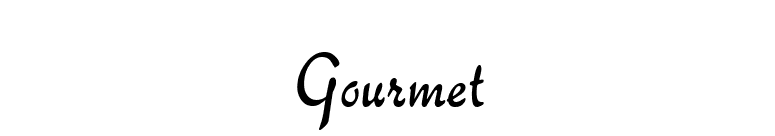 Gourmet font preview