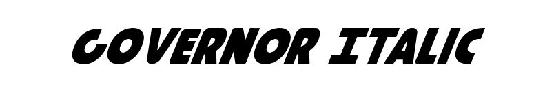 Governor Italic font preview