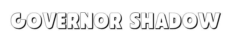 Governor Shadow font preview