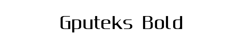 Gputeks Bold font preview