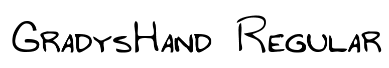 GradysHand Regular font preview