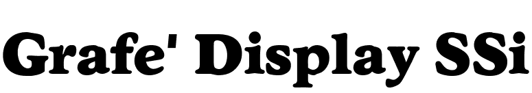 Grafe' Display SSi font preview