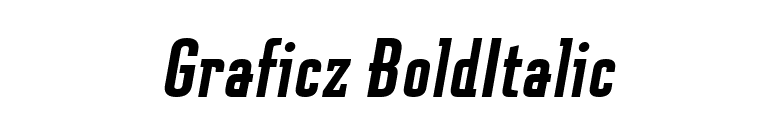 Graficz BoldItalic font preview