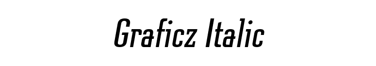 Graficz Italic font preview