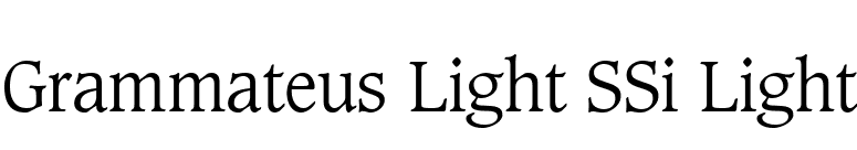 Grammateus Light SSi Light font preview