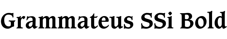 Grammateus SSi Bold font preview