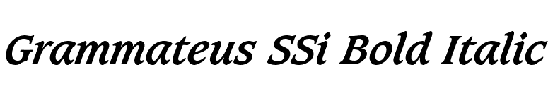 Grammateus SSi Bold Italic font preview