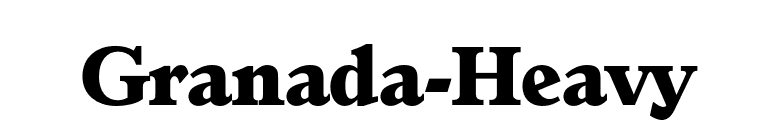 Granada-Heavy font preview