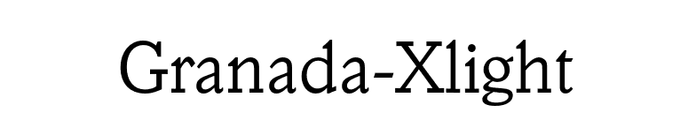Granada-Xlight font preview