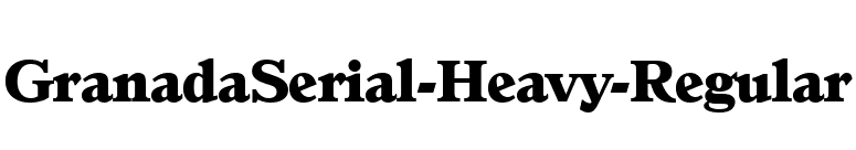 GranadaSerial-Heavy-Regular font preview