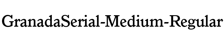 GranadaSerial-Medium-Regular font preview