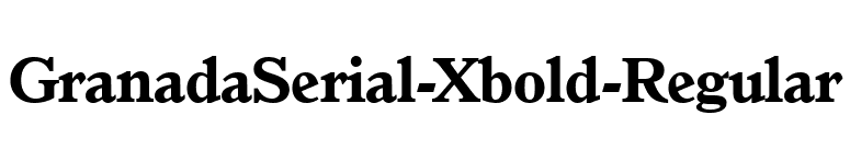 GranadaSerial-Xbold-Regular font preview