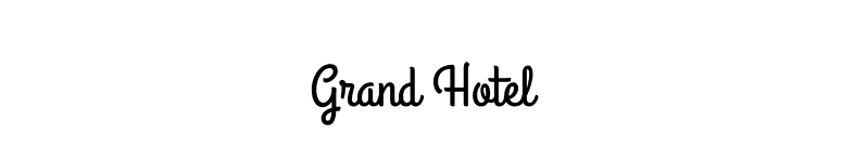 Grand Hotel font preview