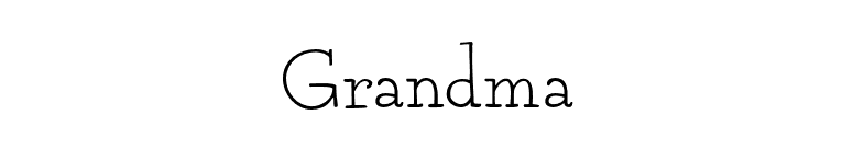 Grandma font preview