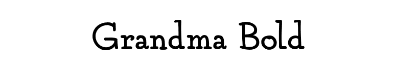 Grandma Bold font preview