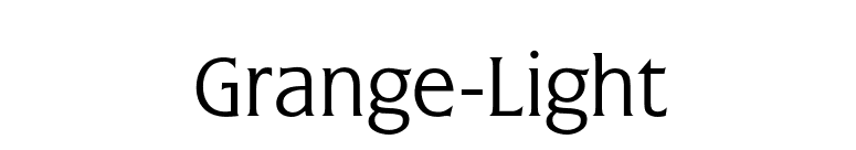 Grange-Light font preview