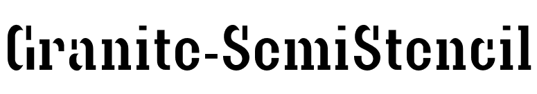 Granite-SemiStencil font preview