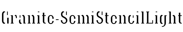 Granite-SemiStencilLight font preview