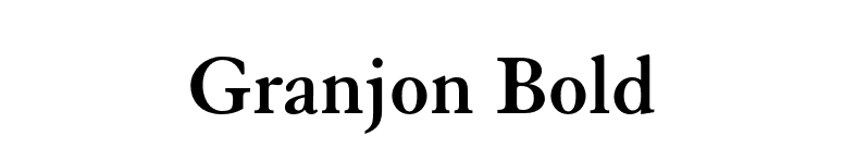 Granjon Bold font preview