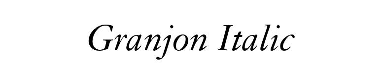 Granjon Italic font preview