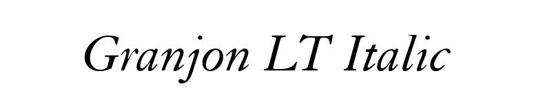 Granjon LT Italic font preview