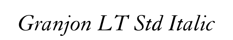 Granjon LT Std Italic font preview