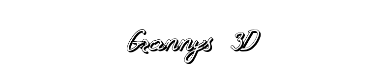 Grannys 3D font preview