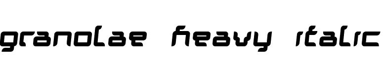 Granolae Heavy Italic font preview