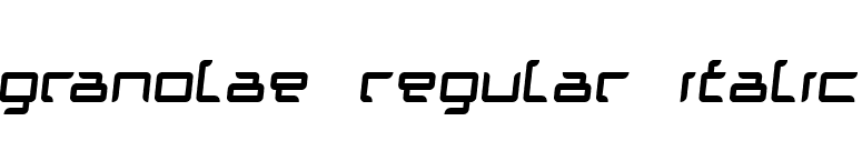 Granolae Regular Italic font preview