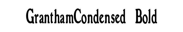 GranthamCondensed Bold font preview