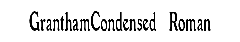 GranthamCondensed Roman font preview