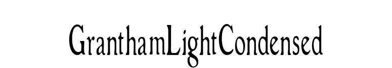 GranthamLightCondensed font preview