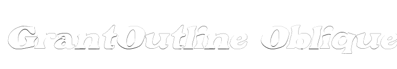 GrantOutline Oblique font preview