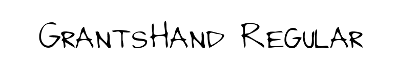 GrantsHand Regular font preview